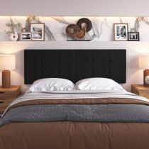 Cabeceira De Cama Box Casal 1,40cm Estofada Quarto - Bia - Cor Preta