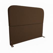 Cabeceira de Cama Box Casal 140cm Orgânica Marrom - Veludo