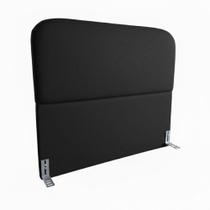 Cabeceira de Cama Box Casal 140cm Orgânica Preto - material sintético