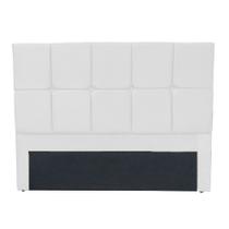 Cabeceira De Cama Box Casal Berlin 1,40 Suede branco