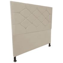 Cabeceira de Cama Box Casal Estofada Kasi New Bege Cabeceira de Cama Box Casal Estofada Kasi New Bege