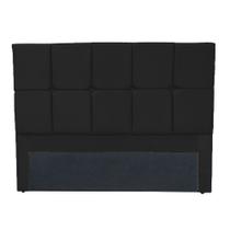 Cabeceira De Cama Box Casal Queen Berlin 1,60 Suede preto