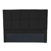 Cabeceira De Cama Box Casal Queen Berlin 1,60 Suede preto