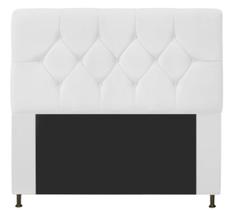 Cabeceira De Cama Box Casal Viena 1,40 Suede branco