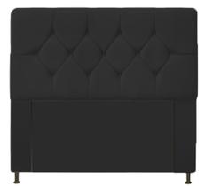 Cabeceira De Cama Box Casal Viena 1,40 Suede preto