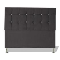 Cabeceira De Cama Box Cristal Casal 140 cm Botão Strass Suede Grafite Do Lar Móveis Cabeceira De Cama Box Cristal Casal 140 cm Botão Strass Suede Grafite Do Lar Móveis