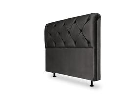 Cabeceira De Cama Box Daiana Casal 140cm X 118cm Suede Preto Mz Decor