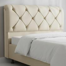 Cabeceira De Cama Box Daiana Queen 160cm X 118cm Suede Marfim Ms Decor Cabeceira De Cama Box Daiana Queen 160cm X 118cm Suede Marfim Ms Decor