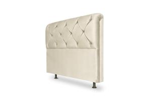 Cabeceira De Cama Box Daiana Queen 160cm X 118cm Suede Marfim Ms Decor