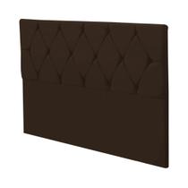 Cabeceira de Cama Box Elizabeth Botonê 195cm Suede Marrom