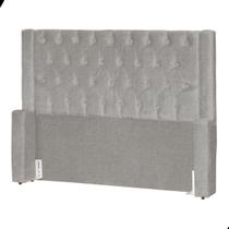 Cabeceira de Cama Box Estofada 160 cm Queen Linho Emma