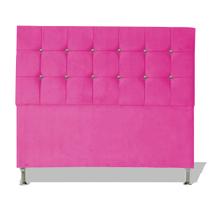 Cabeceira De Cama Box Estofada Berlim 140 cm Suede Rosa Pink Ec Móveis - Ec Móveis