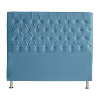 Cabeceira De Cama Box Estrela Queen 160 cm Suede Botão Cristal Azul Bebê Do Lar Móveis e Decoração Cabeceira De Cama Box Estrela Queen 160 cm Suede Botão Cristal Azul Bebê Do Lar Móveis e Decoração