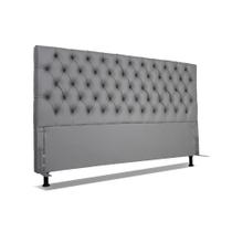 Cabeceira De Cama Box King 193 cm Versalite Larhome Cinza.