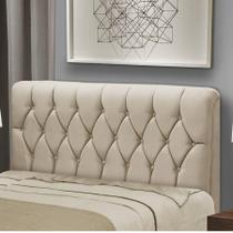 Cabeceira de Cama Box King 195 cm Capitone Istambul Dobuê - Bege