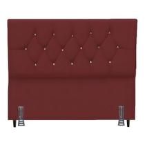 Cabeceira De Cama Box King 195 Cm Mariana Com Frame Suede Bordo Cabeceira De Cama Box King 195 Cm Mariana Com Frame Suede Bordo