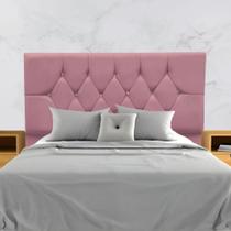 Cabeceira De Cama Box King 195 Cm Mariana Com Frame Suede Rose Cabeceira De Cama Box King 195 Cm Mariana Com Frame Suede Rose
