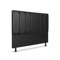 Cabeceira de Cama Box King 195cm Carla Premium Preto - material sintético Cabeceira de Cama Box King 195cm Carla Premium Preto - material sintético