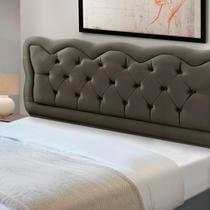 Cabeceira de Cama Box Madeira Estofada Casal Sofia