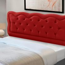 Cabeceira de Cama Box Madeira Estofada Casal Sofia