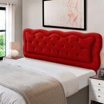 Cabeceira de Cama Box Madeira Estofada Casal Sofia
