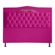 Cabeceira De Cama Box Madri Casal Queen 160 cm Suede Rosa Pink Eli Móveis e Decoração Cabeceira De Cama Box Madri Casal Queen 160 cm Suede Rosa Pink Eli Móveis e Decoração