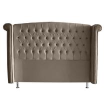 Cabeceira De Cama Box Malibu Casal 140 cm Suede Capuccino Do Lar Móveis Cabeceira De Cama Box Malibu Casal 140 cm Suede Capuccino Do Lar Móveis