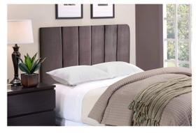 Cabeceira de Cama Box Milão Casal 1,40 Suede Marrom - Comprar Moveis Em Casa
