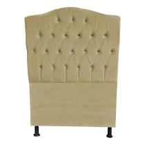 Cabeceira De Cama Box Princesa Solteiro 90 cm Botão Strass Suede Bege Eli Móveis Cabeceira De Cama Box Princesa Solteiro 90 cm Botão Strass Suede Bege Eli Móveis