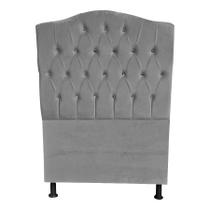 Cabeceira De Cama Box Princesa Solteiro 90 cm Botão Strass Suede Prata Do Lar Móveis Cabeceira De Cama Box Princesa Solteiro 90 cm Botão Strass Suede Prata Do Lar Móveis