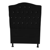Cabeceira De Cama Box Princesa Solteiro 90 cm Botão Strass Suede Preto Do Lar Móveis Cabeceira De Cama Box Princesa Solteiro 90 cm Botão Strass Suede Preto Do Lar Móveis