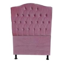 Cabeceira De Cama Box Princesa Solteiro 90 cm Botão Strass Suede Rosa Bebê Do Lar Móveis