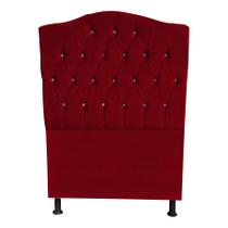 Cabeceira De Cama Box Princesa Solteiro 90 cm Botão Strass Suede Vermelho Do Lar Móveis Cabeceira De Cama Box Princesa Solteiro 90 cm Botão Strass Suede Vermelho Do Lar Móveis