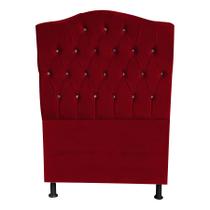 Cabeceira De Cama Box Princesa Solteiro 90 cm Botão Strass Suede Vermelho Eli Móveis Cabeceira De Cama Box Princesa Solteiro 90 cm Botão Strass Suede Vermelho Eli Móveis