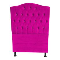 Cabeceira De Cama Box Princesa Solteiro 90 cm Suede Rosa Pink Ec Móveis - Ec Móveis