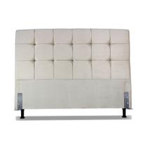 Cabeceira de Cama Box Queen 158 cm Atlanta Larhome Suede Veludo Bege.