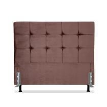 Cabeceira de Cama Box Queen 158 cm Atlanta Larhome Suede Veludo Rosê.