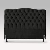 Cabeceira de Cama Box Queen 158 cm Dunas Larhome Suede Veludo Marrom brida