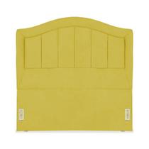 Cabeceira de Cama Box Queen 158 cm Itália Larhome Suede Veludo Amarelo