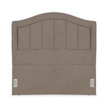 Cabeceira de Cama Box Queen 158 cm Itália Larhome Suede Veludo Marrom