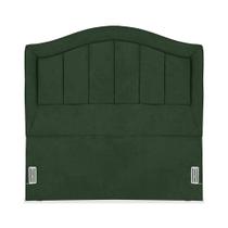 Cabeceira de Cama Box Queen 158 cm Itália Larhome Suede Veludo Verde Militar