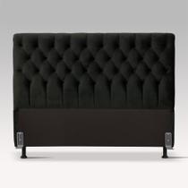 Cabeceira de Cama Box Queen 158 cm Padua Larhome Tecido Suede Veludo Marrom Brida