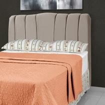 Cabeceira de Cama Box Queen 158 cm Sevilha Larhome Suede Veludo Marrom
