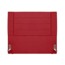 Cabeceira de Cama Box Queen 158 cm Viena Larhome Suede Veludo Vermelho