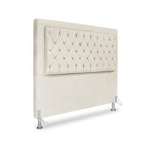 Cabeceira de Cama Box Queen 160 cm Baronesa - Veludo Bege Claro Cabeceira de Cama Box Queen 160 cm Baronesa - Veludo Bege Claro
