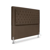 Cabeceira de Cama Box Queen 160 cm Baronesa - Veludo Marrom