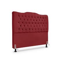 Cabeceira de Cama Box Queen 160 cm Dunas - Veludo Vermelho