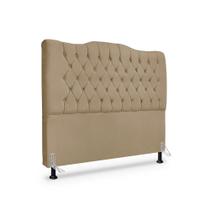 Cabeceira de Cama Box Queen 160cm Dunas - Veludo Bege Escuro Cabeceira de Cama Box Queen 160cm Dunas - Veludo Bege Escuro