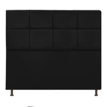 Cabeceira de Cama Box Queen Damares 195cm Suede Preto