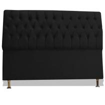 Cabeceira De Cama Box Sena Casal Queen 160 cm Suede Preto Ec Móveis